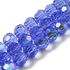 Electroplate Transparent Glass Beads Strands LS-EGLA-A035-T8mm-L14-1