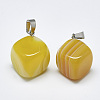 Natural Banded Agate/Striped Agate Pendants G-T122-19G-2