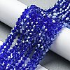 Transparent Electroplate Glass Beads Strands LS-GLAA-F029-2mm-C06-4