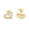 Brass Stud Earrings EJEW-S247-01B-G-5