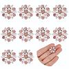 10Pcs Alloy Rhinestone Shank Buttons BUTT-FG0001-41A-1