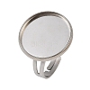 304 Stainless Steel Cuff Ring Components STAS-D372-06P-06-1