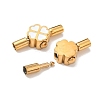 304 Stainless Steel Enamel European Clasps with Cord Ends SA-CBABC0F-09G-2