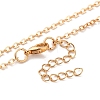 Brass Pave Clear Cubic Zirconia Cable Chain Bees Hexagon Pendant Necklaces for Women NJEW-U006-02B-KCG-3