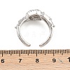 Brass Micro Pave Cubic Zirconia Cuff Rings for Women RJEW-Z113-51P-3
