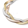 Ion Plating(IP) 304 Stainless Steel Herringbone Chains Bracelet for Women BJEW-F466-03M-2