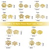 100Pcs 10 Styles Brass Bead Caps KK-CJ0002-08-2