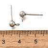 201 Stainless Steel Stud Earring Findings STAS-R156-01P-05-2