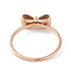 304 Stainless Steel Bowknot Finger Ring for Women RJEW-C086-01-RG-3