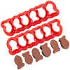 2Pcs ABS Plastic Cookies Moulds DIY-GF0010-24-1
