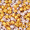Biyun 200Pcs 2 Colors Opaque Acrylic Round Beads SACR-BY0001-02-14