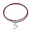 Waxed Cotton Cord Necklace Making MAK-S034-016-2