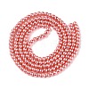 Baking Painted Pearlized Glass Pearl Round Bead Strands HY-Q003-4mm-77-A-3