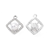 Alloy Rhinestone Pendants ALRI-C008-63P-2