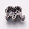Brass Cubic Zirconia Beads KK-P134-08B-2