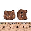 Cat Shape Wood Buttons BUTT-T013-11A-3