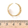 Adjustable 304 Stainless Steel Cuff Open Rings for Women LS-RJEW-Z122-03G-05-5