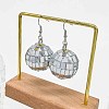 Stainless Steel Mirror Ball Earrings for Women FJ2420-4-1
