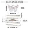 Gorgecraft 1Pc 3D Butterfly Polyester Computerized Embroidery Appliques for Wedding Dress DIY-GF0006-64-2