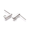 304 Stainless Ear Stud Components STAS-M274-012B-P-1