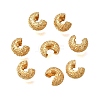 Brass Crimp Beads Covers KK-CBA1A60-05G-1