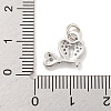Rack Plating Brass Micro Pave Clear Cubic Zirconia Charms KK-Q814-05P-3