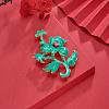 Chinese Style Alloy Enamel Chandelier Components Links X-ENAM-E329-67D-G-6