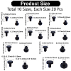 200Pcs 10 Styles Silicone Bottle Seal Plug FIND-GF0008-84-2