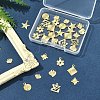 32Pcs 8 Styles Rack Plating Brass Charms KK-FS0001-53-8