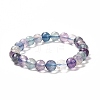 Natural Fluorite Beaded Stretch Bracelets BJEW-K233-01B-02-2