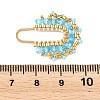 Brass & Seed Baeded & Glass Connector Charms PALLOY-MZ01372-01-3