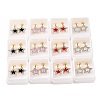 Star Glass & Polymer Clay Rhinestone Ear Fake Plugs EJEW-H105-29G-1