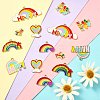 14Pcs 7 Styles Zinc Alloy Enamel Pendants ENAM-CJ0002-70-5