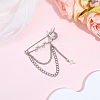 1Pc Star Alloy Hanging Chain Brooches JEWB-BM0001-05-7