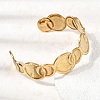 304 Stainless Steel Cuff Bangles for Women BJEW-T030-01G-2