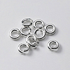 Rhodium Plated 925 Sterling Silver Closed Jump Rings FIND-WH0609-06A-01P-1