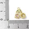 Brass Micro Pave Cubic Zirconia Pendants KK-P290-02B-G-3