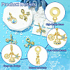 5Pcs 5 Styles Brass Pave Cubic Zirconia European Dangle Charms KK-CJ0004-01-3