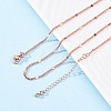 Brass Curb Chains Necklaces for Women NJEW-D302-09RG-1
