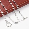 Non-Tarnish Unisex 304 Stainless Steel Paperclip Chain Necklaces NJEW-H215-04P-3