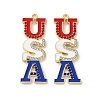 Independence Day Alloy Enamel Pendants X1-ENAM-I069-01G-06-1