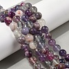 Natural Purple Fluorite Beads Strands G-G184-A01-01-2