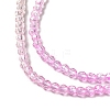 Transparent Gradient Color Glass Beads Strands GLAA-H021-01A-04-3