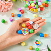 54Pcs 12 Style Food Grade Eco-Friendly Silicone Beads SIL-TA0001-66-16