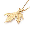 304 Stainless Steel Pendant Necklaces NJEW-T018-22G-5