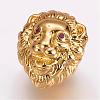 Brass Micro Pave Cubic Zirconia Beads ZIRC-G099-19G-1