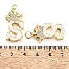 Brass Micro Pave Clear Cubic Zirconia Pendants KK-G498-01S-02-3