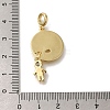 Brass Cubic Zirconia European Dangle Charms KK-R002-23G-01-3