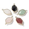 Natural Mixed Gemstone Connector Charms G-C087-02G-A-1
