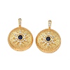 Brass Micro Pave Cubic Zirconia Pendants KK-F941-38B-G-1